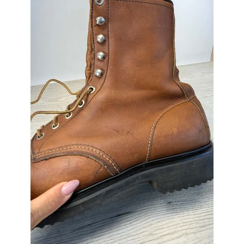 Red Wing SuperSole 2233 Brown Leather Steel Toe 8 Inch Work Boots USA Size 11